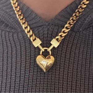 Elegant Gold Heart Pendant Necklace